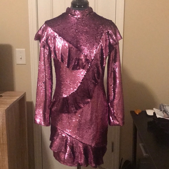 nasty gal purple sequin dress Lilac Premium Velvet Sequin Strappy Mini Dress